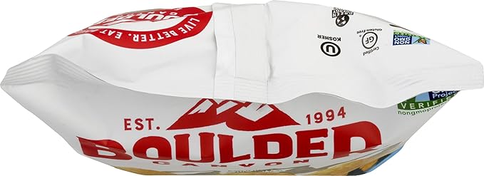 Boulder Canyon Kettle Cooked Potato Chips, Non-GMO Verified, Gluten Free, 60% Less Sodium, 6.5