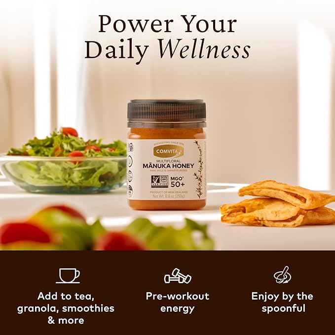 Comvita Manuka Honey MGO 50+ Multifloral - Raw Manuka Honey New Zealand, Pure & Unpasteurized for