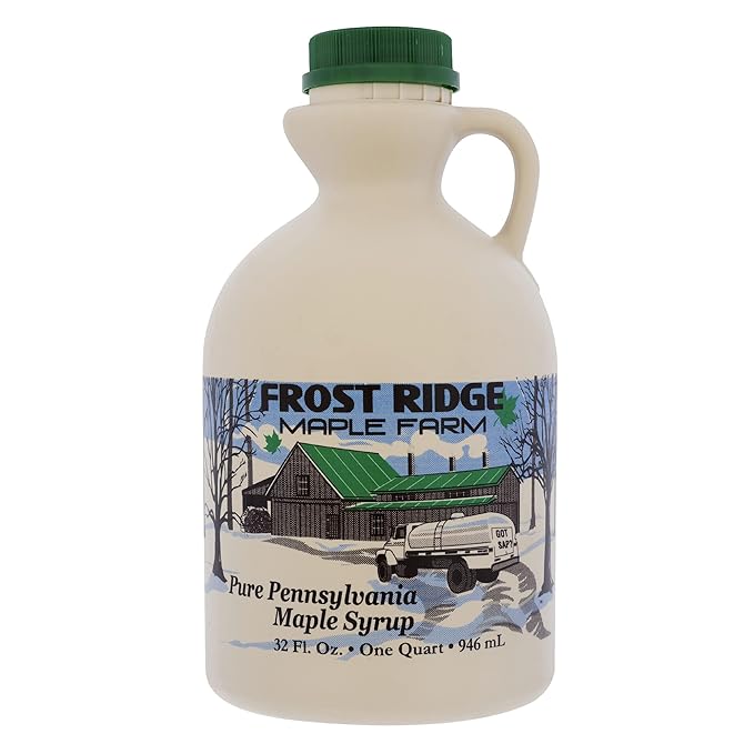 Frost Ridge Maple Farm, Organic Maple Syrup, Grade A, Quart (32 FL Oz), Dark Robust (formerly Grade