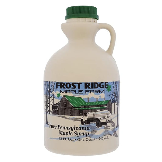 Frost Ridge Maple Farm, Organic Maple Syrup, Grade A, Quart (32 FL Oz), Dark Robust (formerly Grade
