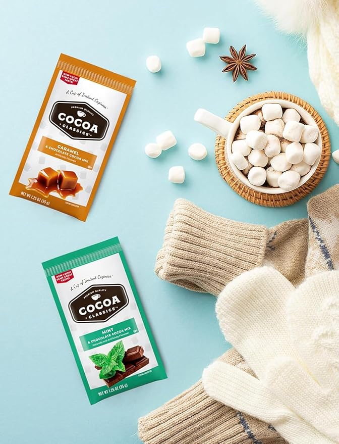 Hot Cocoa Mix Gift Set ??60 Count, 7 Flavors | Cozy Hot Chocolate Sampler Box for Students