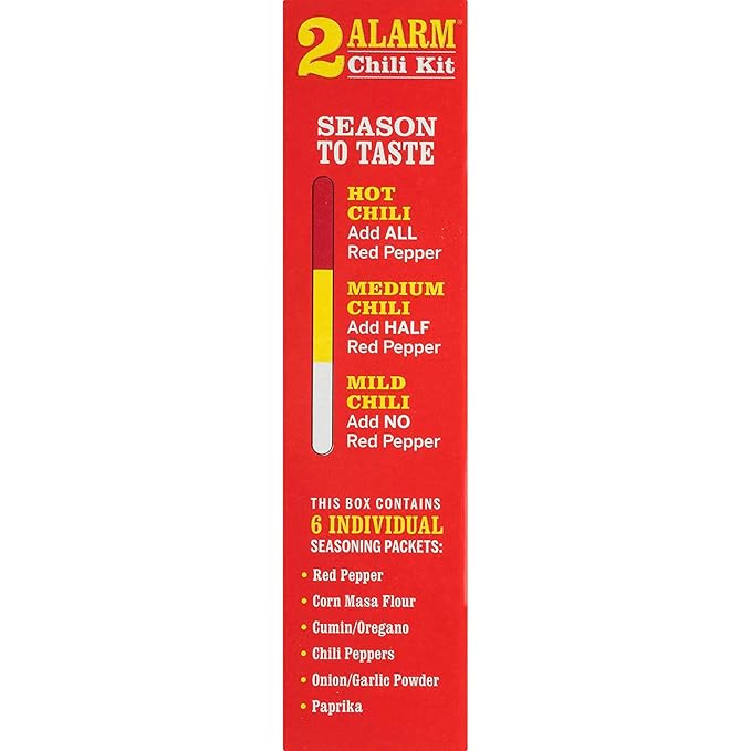 Wick Fowler's 2-Alarm Chili Kit, Texas Style Chili Seasoning Mix with Individual Packs of Spices