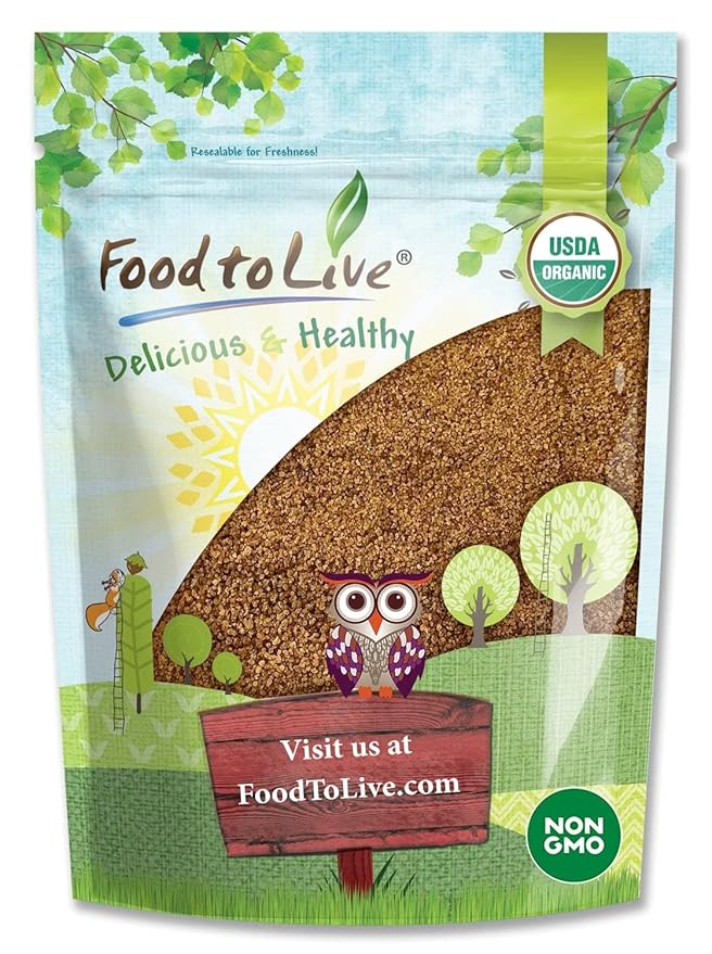 Food to Live Organic Brown Coconut Sugar, 5 Pounds ??Non-GMO, Pure Palm Sugar, Kosher, Vegan, Fair