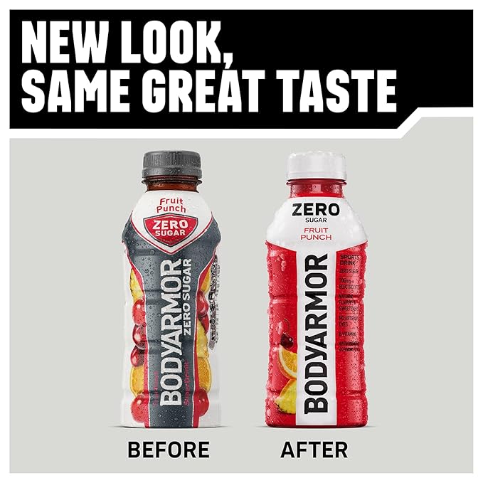 BODYARMOR ZERO Sugar Fruit Punch, Sugar Free Sports Drink - Low-Calorie Hydration - Natural Flavors