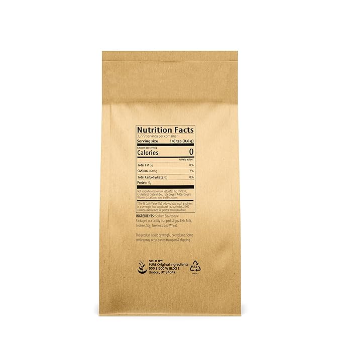 Pure Original Ingredients Sodium Bicarbonate (Baking Soda) (5 lb) Eco-Friendly Packaging, Always
