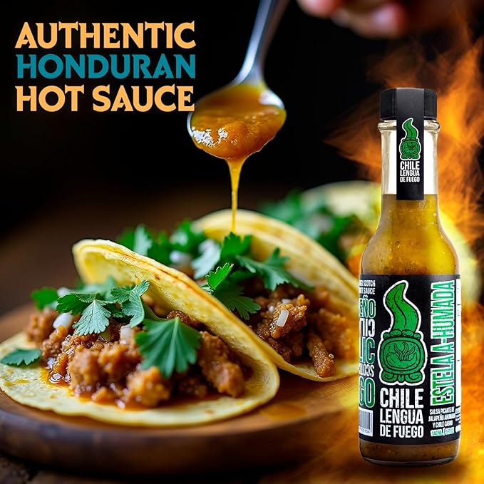 Hot Sauce | Chile Lengua de Fuego (Pack of 2, Estela A-Humada) – Medium Heat Smoky Salsa Verde with