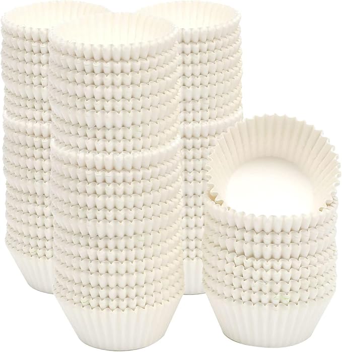 qiqee 1000pcs White Cupcake Liners Muffin Linner No Smell, Food Grade Baking Cups竊늆tandard