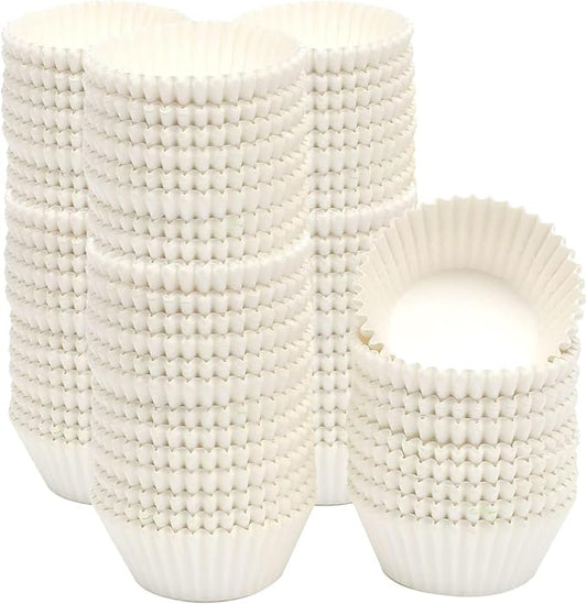qiqee 1000pcs White Cupcake Liners Muffin Linner No Smell, Food Grade Baking Cups竊늆tandard
