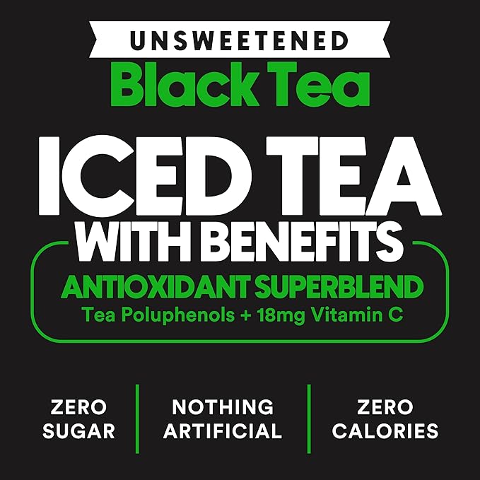 Ryl Unsweetened Black Iced Tea – Antioxidant Superblend, No Artificial Ingredients, Zero Sugar