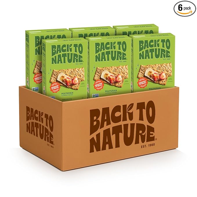 Back to Nature - Multigrain Flax Seeded Flatbread Crackers - Non-GMO, Made with Real Ingredients