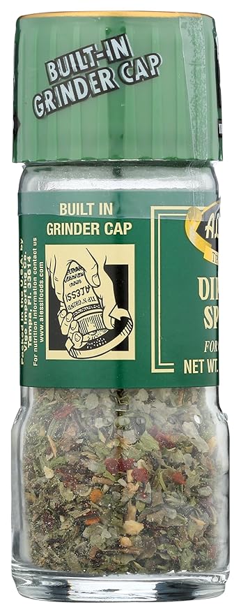 Alessi Herb & Seasoning Grinder, Dipping Spices for Olive Oil, Tip n' Grind (Garlic, 0.76 Ounce