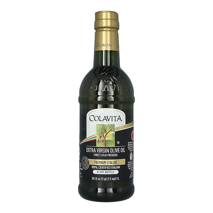 Colavita Premium Italian Extra Virgin Olive Oil 1L (34Fl Oz) Plastic Bottle