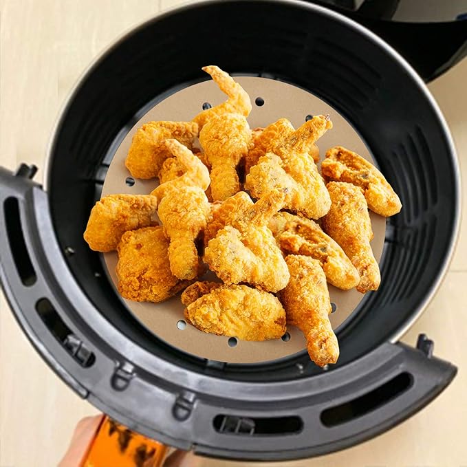 Beasea Air Fryer Disposable Liners 9 Inch, 200pcs Parchment Paper Unbleached Round Filter Paper