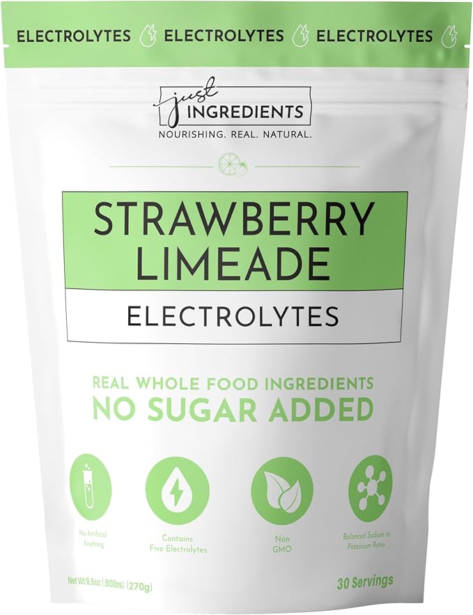 Strawberry Limeade Electrolytes ??30 Serving Bag ??Clean Hydration Drink Mix with Essential