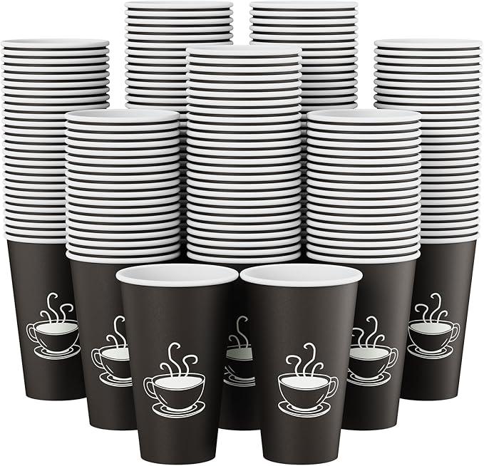 16 oz Paper Coffee cups, 210 Count, Disposable Drinking Cups for Parties, Office Use, and Everyday