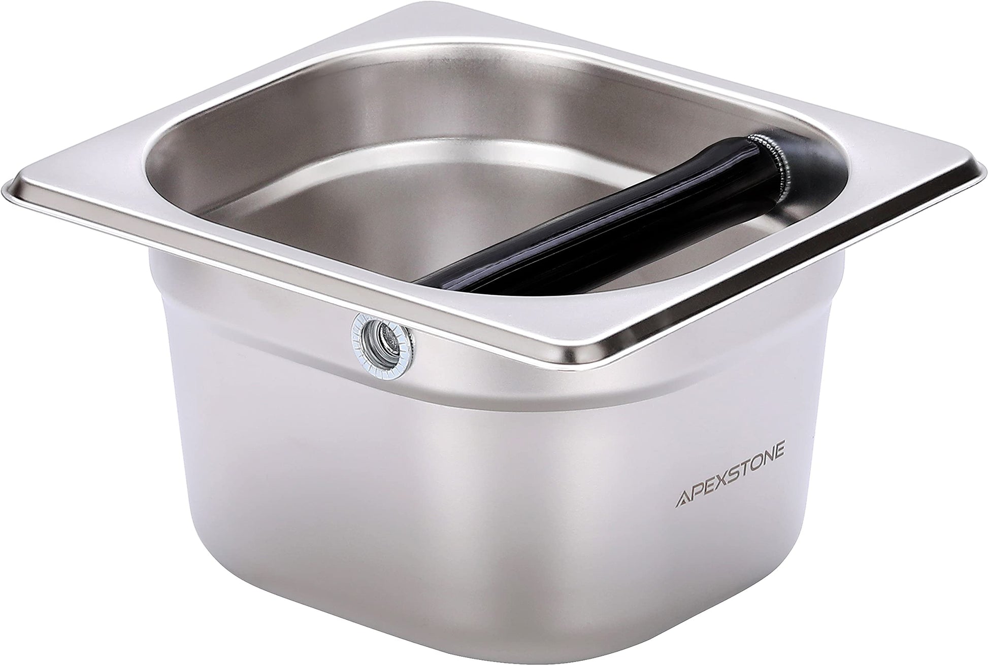 Apexstone Coffee Knock Box Stainless Steel, 6.9 Inch Espresso Knock Box for Espresso Coffee