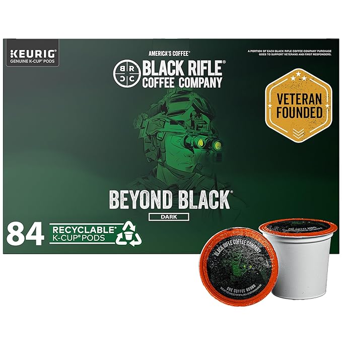 Black Rifle Coffee Company Dark Roast K Cups - Single Serve K Cups Coffee Pods - Kcup Pods