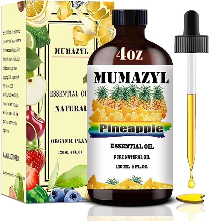 Pineapple Essential Oil, Pineapple Oil 4 Fl Oz 120ML for Diffuser Humidifier Yoga Cleaning DIY