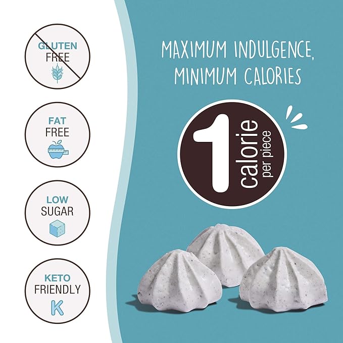 Don't Worry Meringue Cookies Keto Friendly - Low Calories per piece!, Healthy Candy, Gluten Free