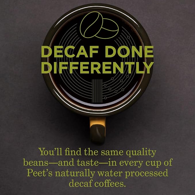 Peet's Coffee, Dark Roast Decaf Keurig K-Cup Pods - Decaf House Blend 88 Count (4 Boxes of 22 K-Cup