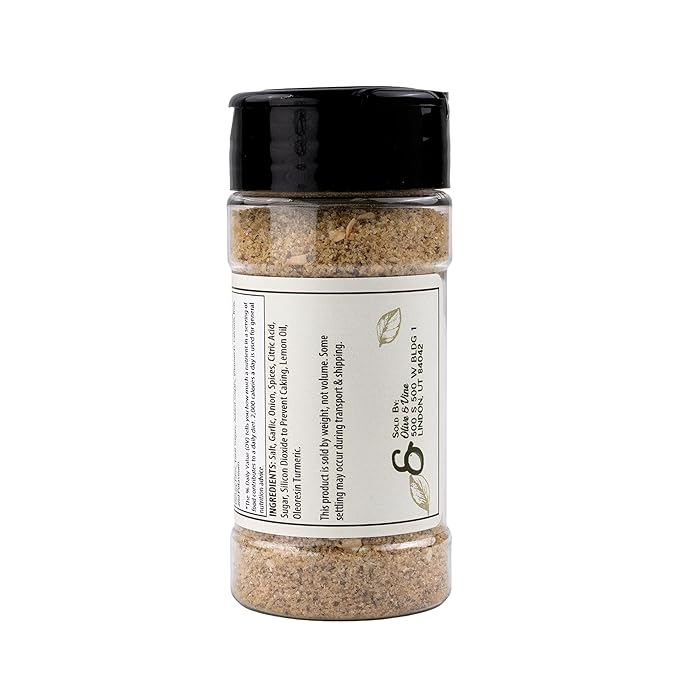 Olive & Vine Lemon Pepper Seasoning, Zesty Citrus & Pepper, For Grilled Meats & Vegetables, Rich