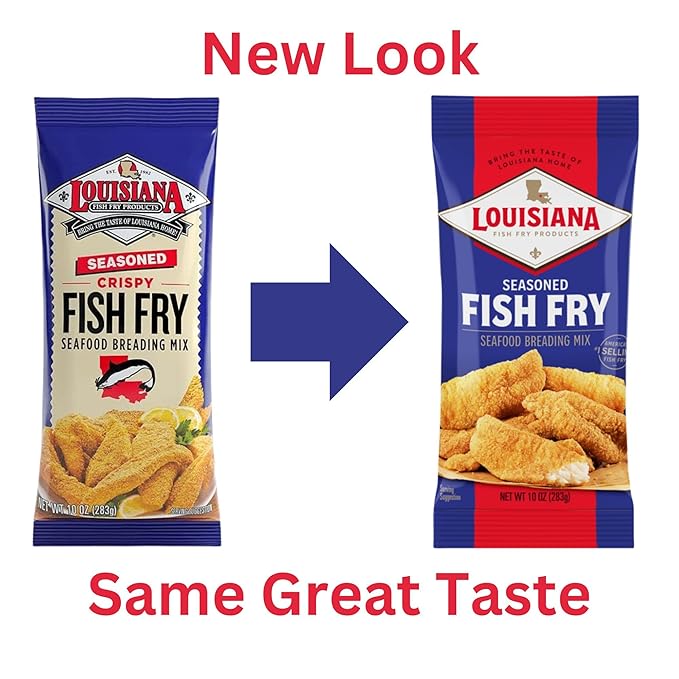 Louisiana Fish Fry Products Seasoned Fry Variety Mix - 2 of Each Flavor - Pack of 6 - Southern