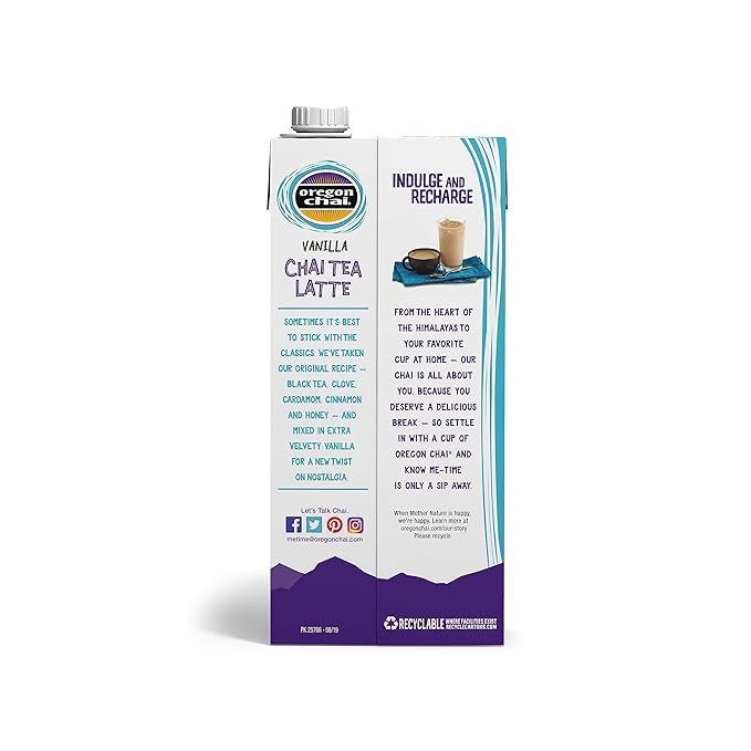 Oregon Chai Vanilla Chai Concentrate, 32 Fluid Ounce (Pack of 6)
