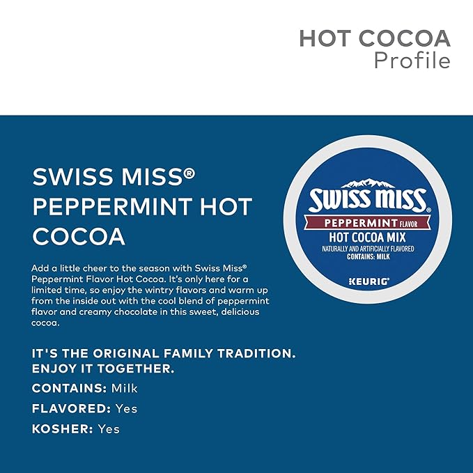Swiss Miss Peppermint Hot Cocoa K-Cups (128 Count)