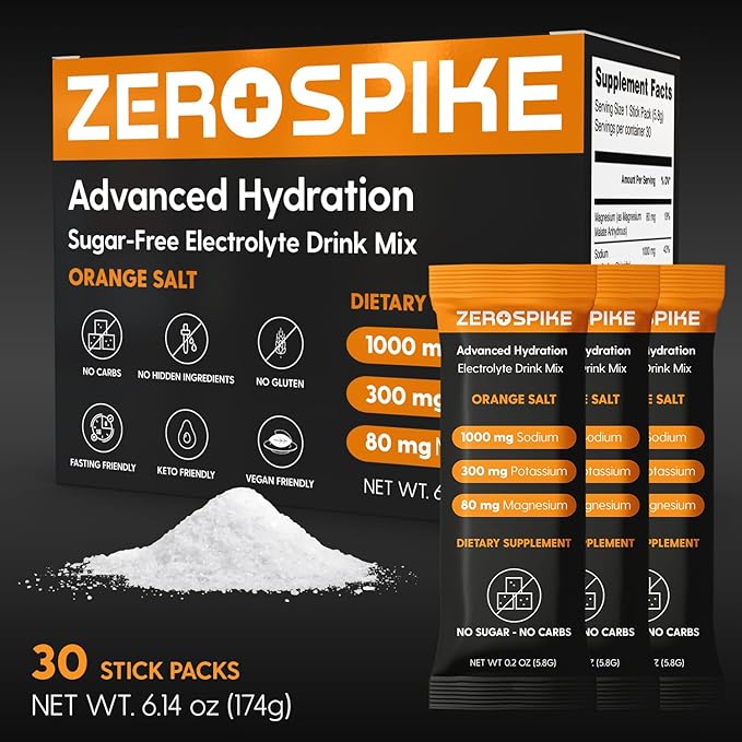 No Sugar Electrolytes Powder Packets | Keto & Fasting Salts Drink Mix | Supplements: The Key