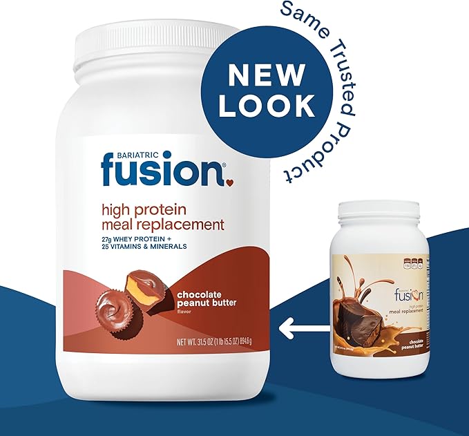 Bariatric Fusion Meal Replacement Protein 21 Serving Tub Chocolate Peanut Butter for Bariatric