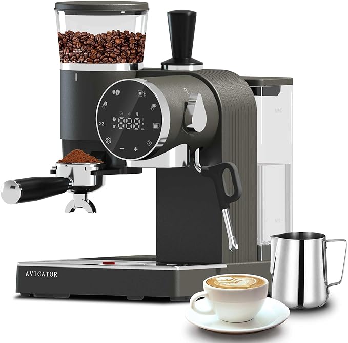 20 Bar Espresso Machine with Milk Frother, Programmable Expresso Coffee Machines with Adjustable