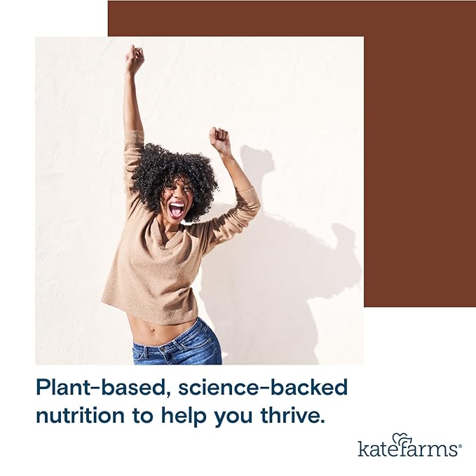 KATE FARMS Organic Nutrition Shake, Chocolate, 16g protein, 27 Vitamins and Minerals, Protein Meal