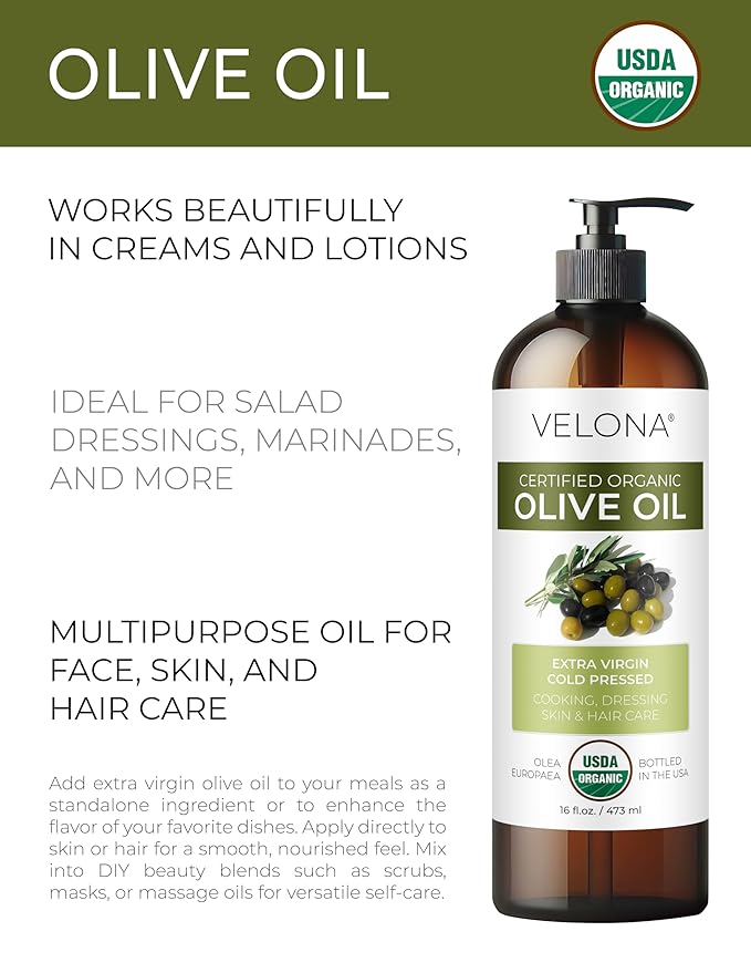 Olive Oil Extra Virgin Organic UNREFINED Cold Pressed VELONA (32oz)