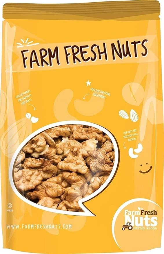 Oven Roasted California Salted Walnuts with Himalayan Salt and A Drizzle of Oil - Great Source of