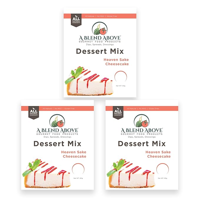 A Blend Above Heaven Sake Cheesecake Mix - No-Bake Dessert, All Natural, Vegan, Gluten Free, No MSG