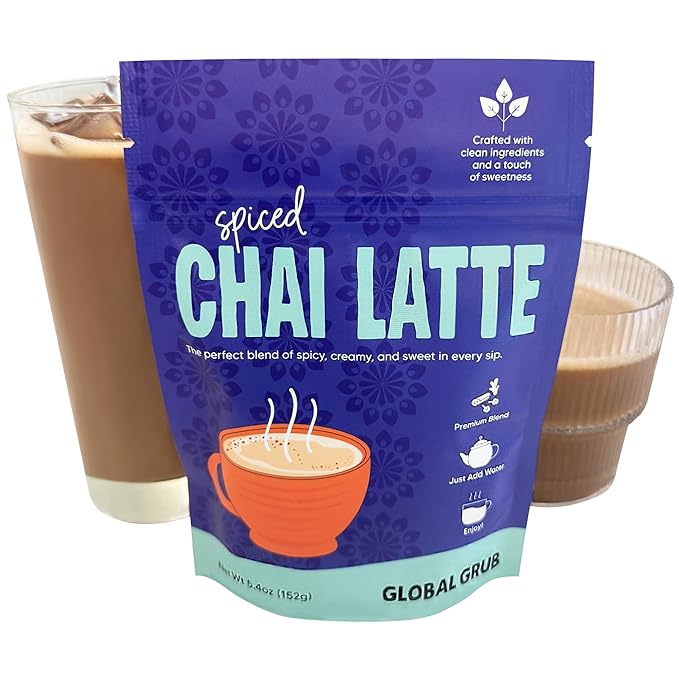 Global Grub Spiced Chai Latte Mix – Crafted with Mindful Ingredients – Effortless Instant Chai