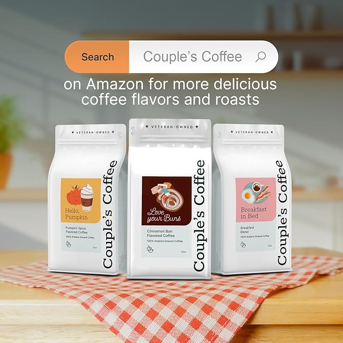 Couple?™s Coffee Ground Coffee | Gives Back to Military Families | Love Your Buns | Medium Roast