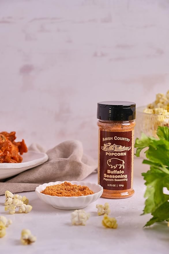 Amish Country Popcorn | Buffalo Flavor Popcorn Seasoning - 4.75 oz | Old Fashioned, Non-GMO and