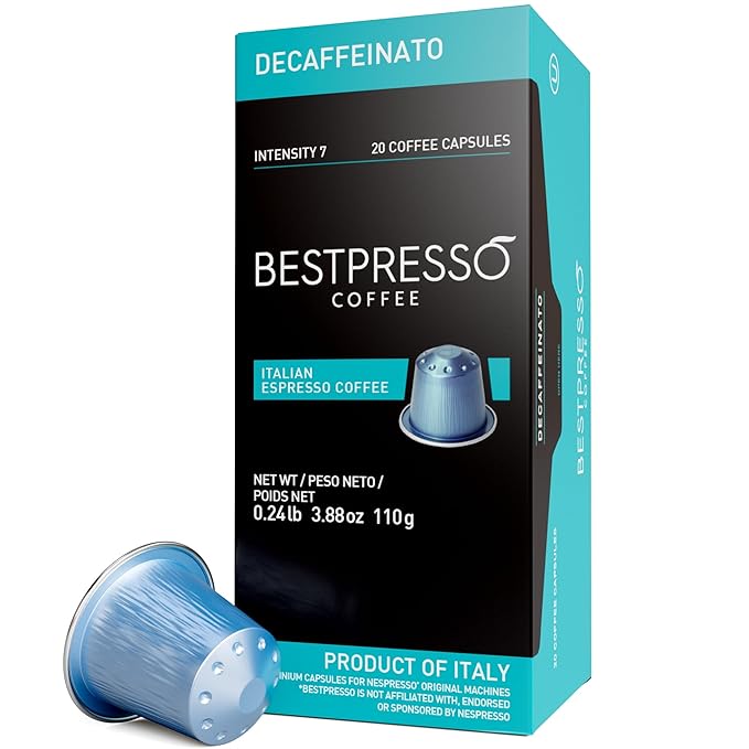 Bestpresso Coffee for Nespresso Original Machine 120 Aluminum pods Certified Genuine Espresso