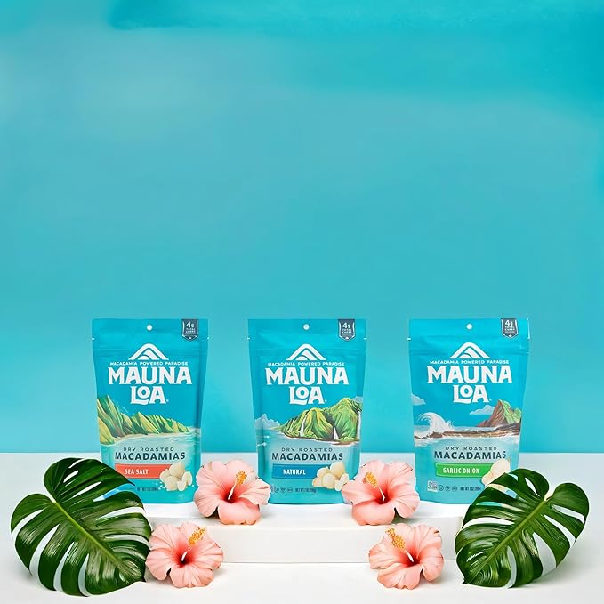 Mauna Loa Premium Natural Roasted Macadamia Nuts, Unsalted Flavor, 7 Oz Bag