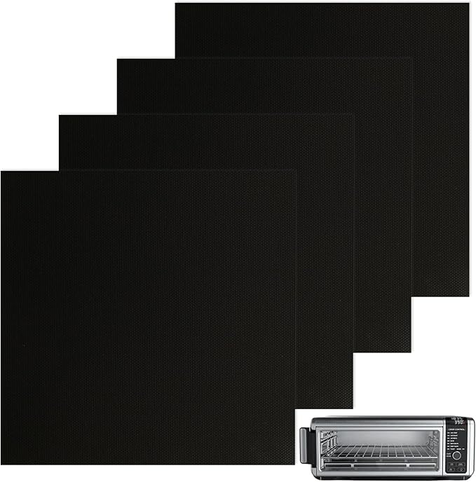 WMKGG 4 PCS Toaster Oven Liner for Ninja Flip Toaster Oven, Air Fryer Liners, Non-Stick Reusable
