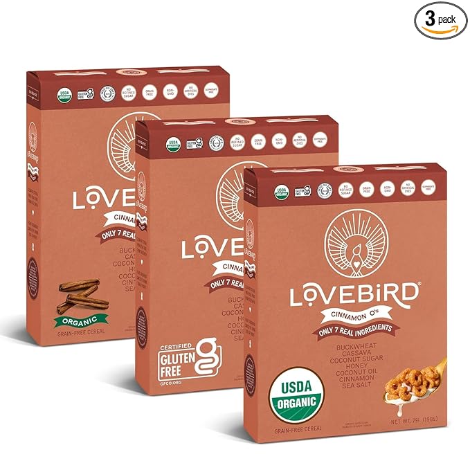Lovebird Healthy Cereal That Actually Tastes Good - Organic & 100% Real Food, No Refined Sugar &