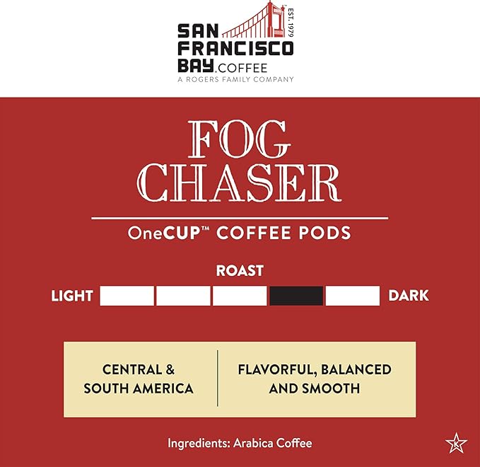 San Francisco Bay Coffee - Medium-Dark Roast - Fog Chaser (120 ct) - Single Serve Coffee Pods