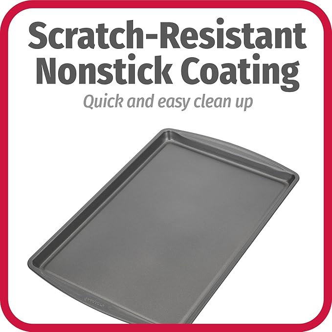 GoodCook AirPerfect Non-Stick 17” X 11" Cookie Sheet Set , Homemade, Frozen & Leftover Slices, Set