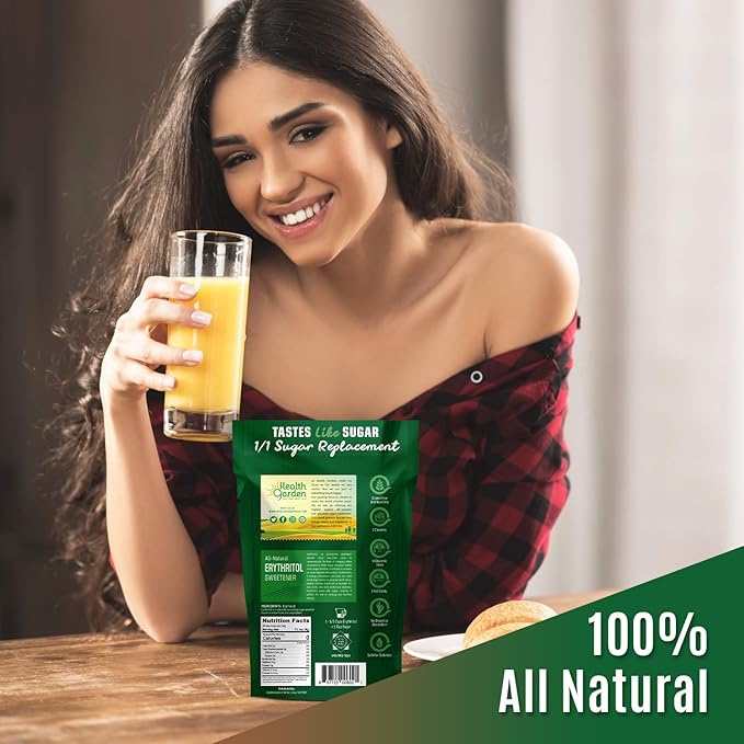 Health Garden Erythritol Sweetener - Non GMO - Gluten Free - Sugar Substitute - Keto Friendly