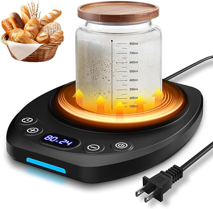 MQFORU Upgrade Sourdough Starter Warmer Mat, Precise 1°F Thermostat Control (70-120°F), Smart