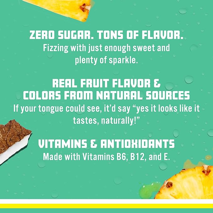 Sparkling Ice, Coconut Pineapple Sparkling Water, Zero Sugar Flavored Water, with Vitamins and