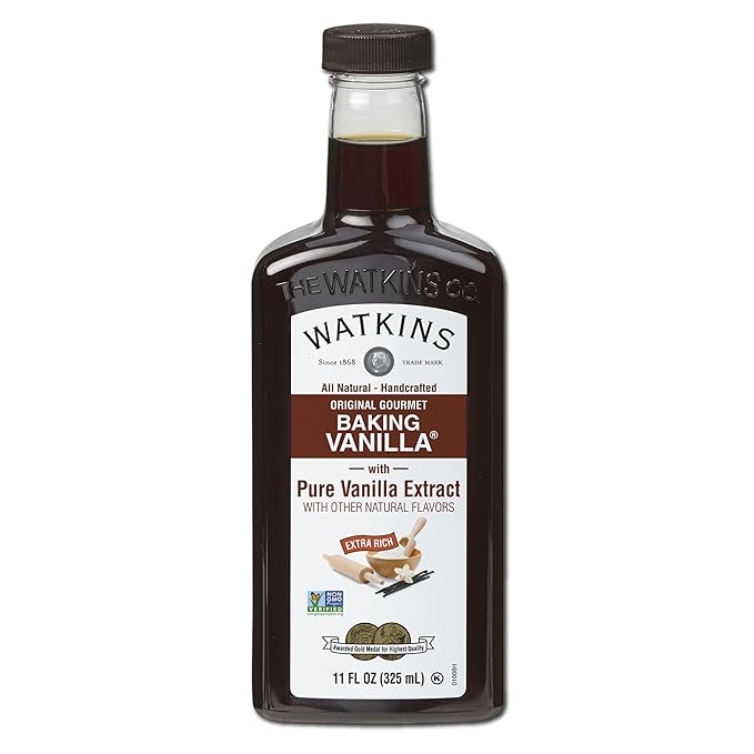 Watkins All Natural Original Gourmet Baking Vanilla, with Pure Vanilla Extract, 11 Fl Oz (Pack of