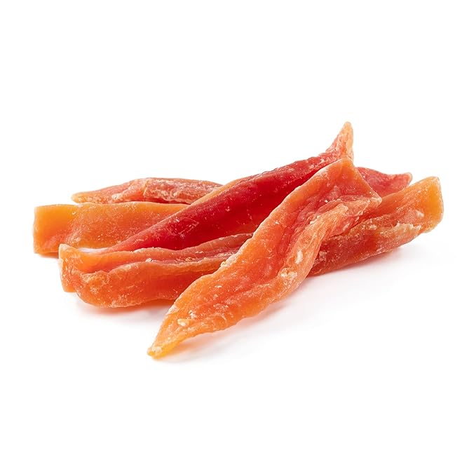 NUTS U.S. - Dried Papaya Spears (Unsulphured) | Low Sugar. Lightly Sugar Coated | No Color Added |