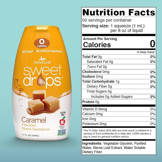 SweetLeaf Sweet Drops Caramel 1.7 Fl Oz Ea (Pack of 3)